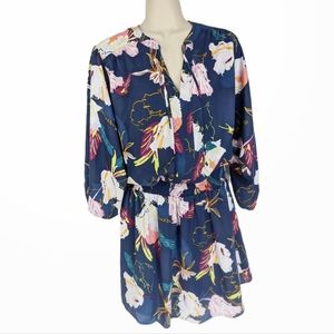 MODCLOTH Kaari Blue Floral Peasant Minidress Sz S